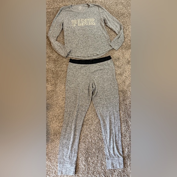 PINK Victoria's Secret Thermal Pajama Set - Picture 1 of 5